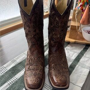 Corral Tan Leather Cowboy Boots